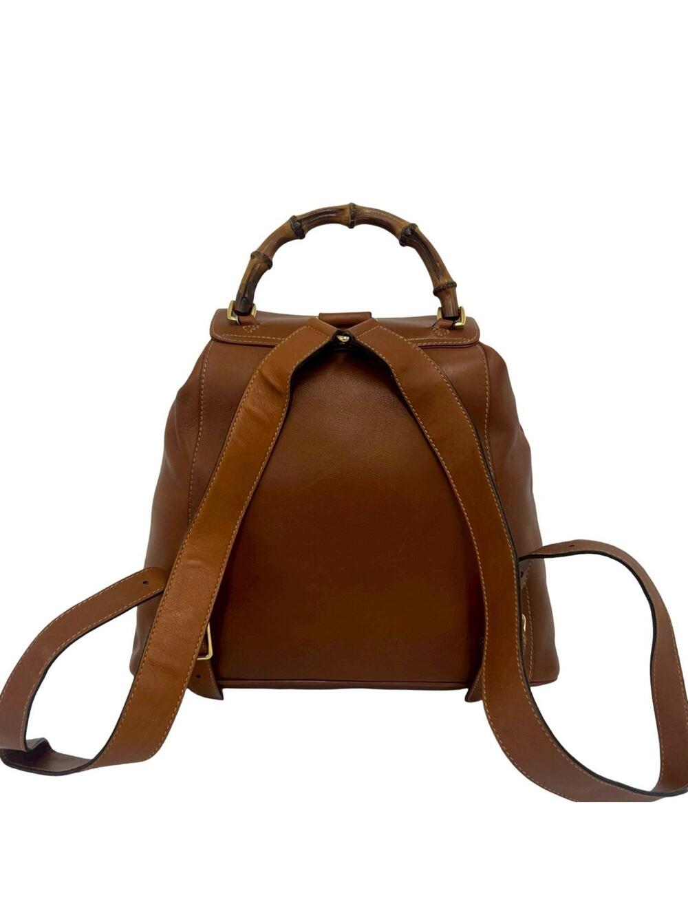 Gucci Vintage Bamboo Backpack Leather #274361G63B - Picture 3 of 9